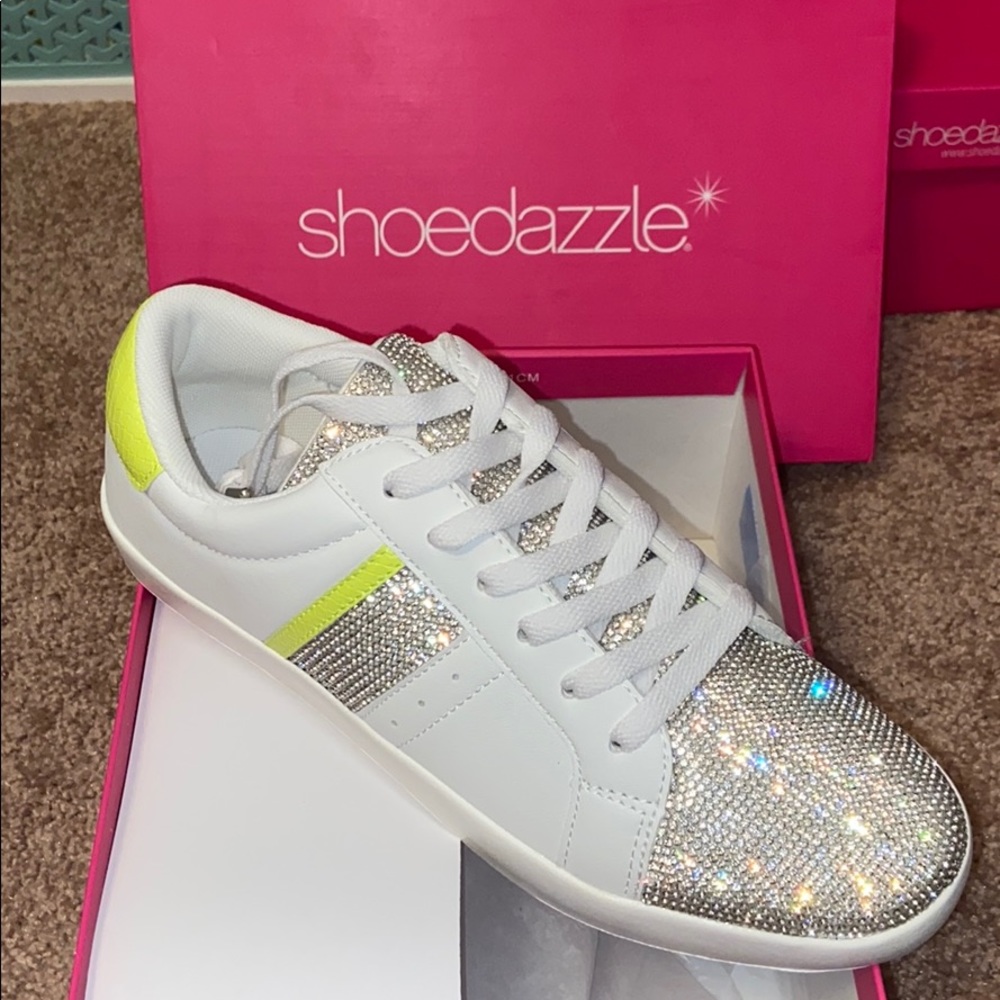 White jeweled shoes form shoedazzle